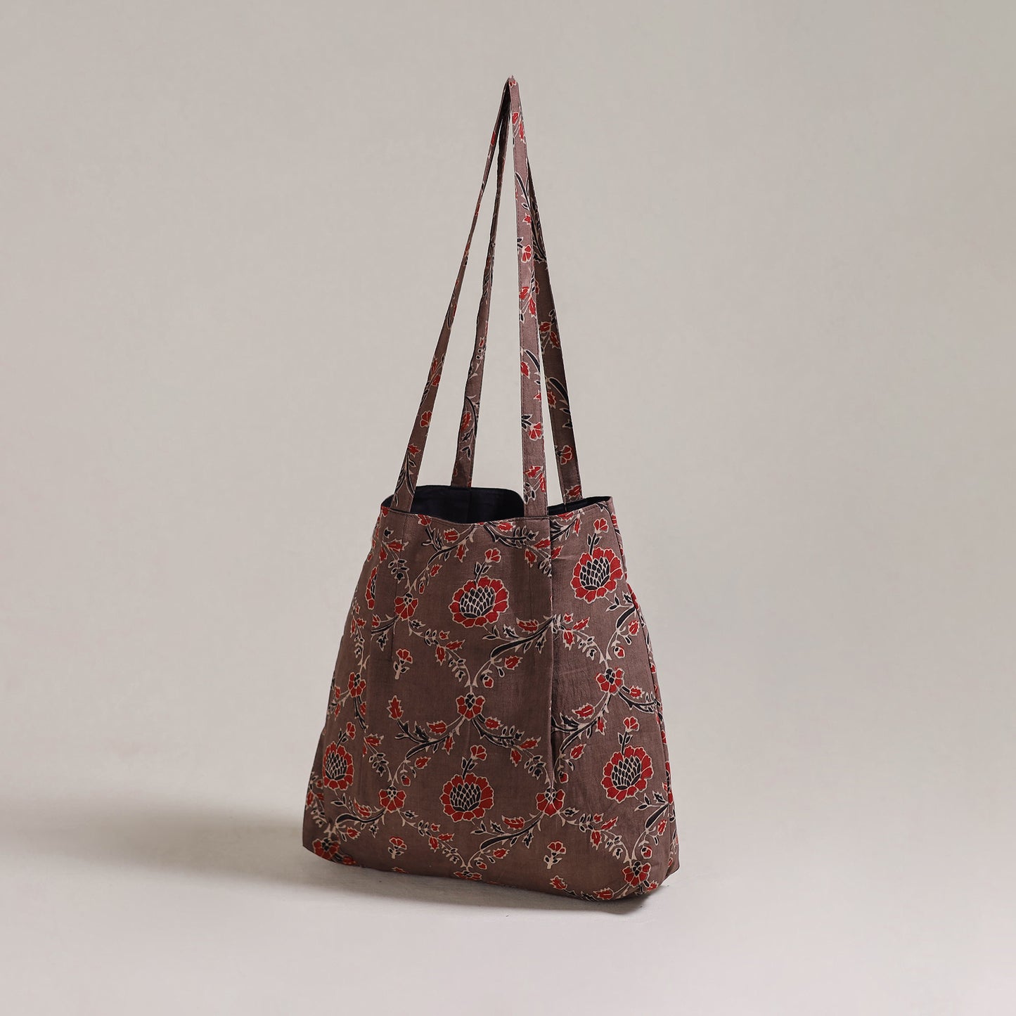Brown - Eco-Friendly Handmade Cotton Jhola Tote Bag 30