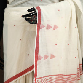 Phulia Jamdani Pure Handloom Cotton Saree with Tassels (Count 92/40) 44