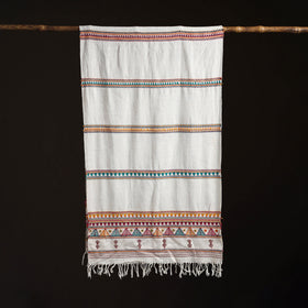 Orissa Tribal Kapadaganda Hand Embroidered Pure Handwoven Cotton Stole 06
