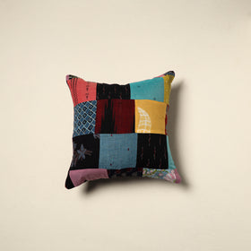 Multicolor Handcrafted Cotton Patchwork Cushion Cover