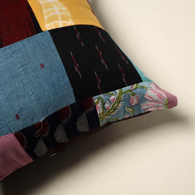 Multicolor Handcrafted Cotton Patchwork Cushion Cover