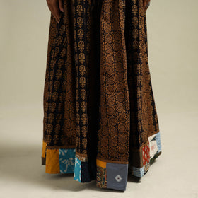 Bagh Hand Block Print 24 Kali Patchwork Cotton Long Skirt 26