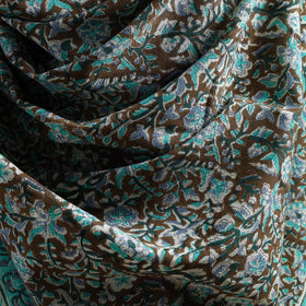 Floral Sanganeri Print Pure Merino Wool Handwoven Shawl 63