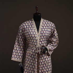 Sanganeri Hand Block Print Cotton Bath Robe 38