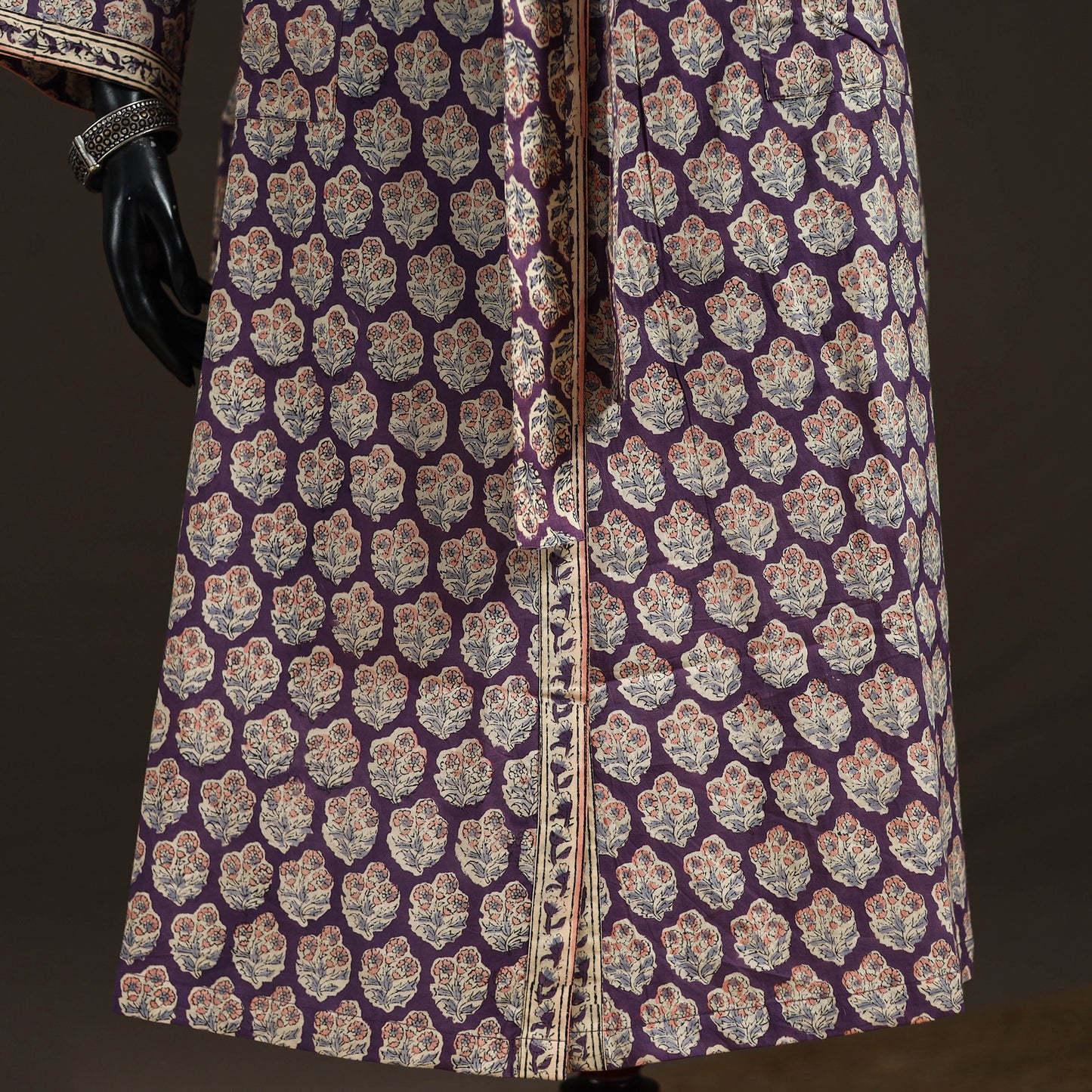 Sanganeri Hand Block Print Cotton Bath Robe 38