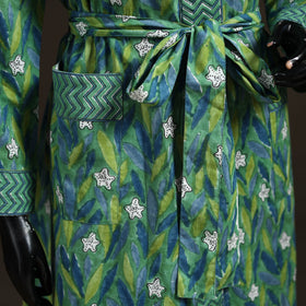 Sanganeri Hand Block Print Cotton Bath Robe 39