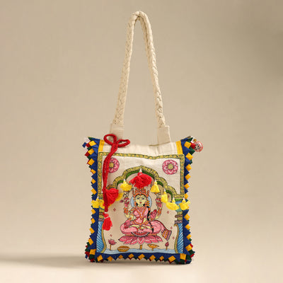 Multicolor - Applique with Pattachitra Handpainted Shoulder Bag from Odisha 20