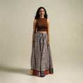 Bagh Hand Block Print 24 Kali Patchwork Cotton Long Skirt 28
