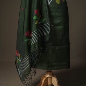 Jamdani Pure Handloom Muslin Unstitched Dress Material: Kurta with Dupatta 11