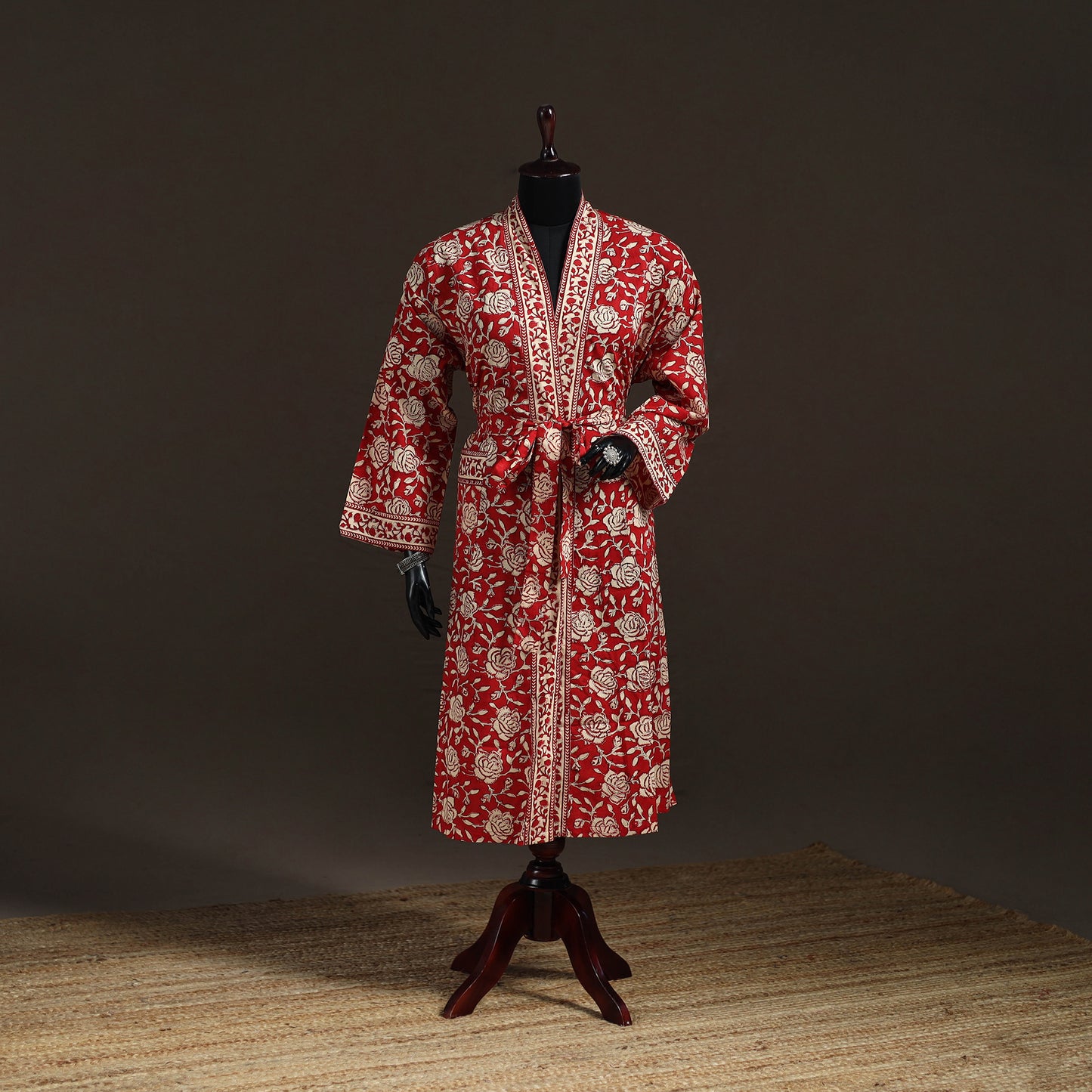 Sanganeri Hand Block Print Cotton Bath Robe 40