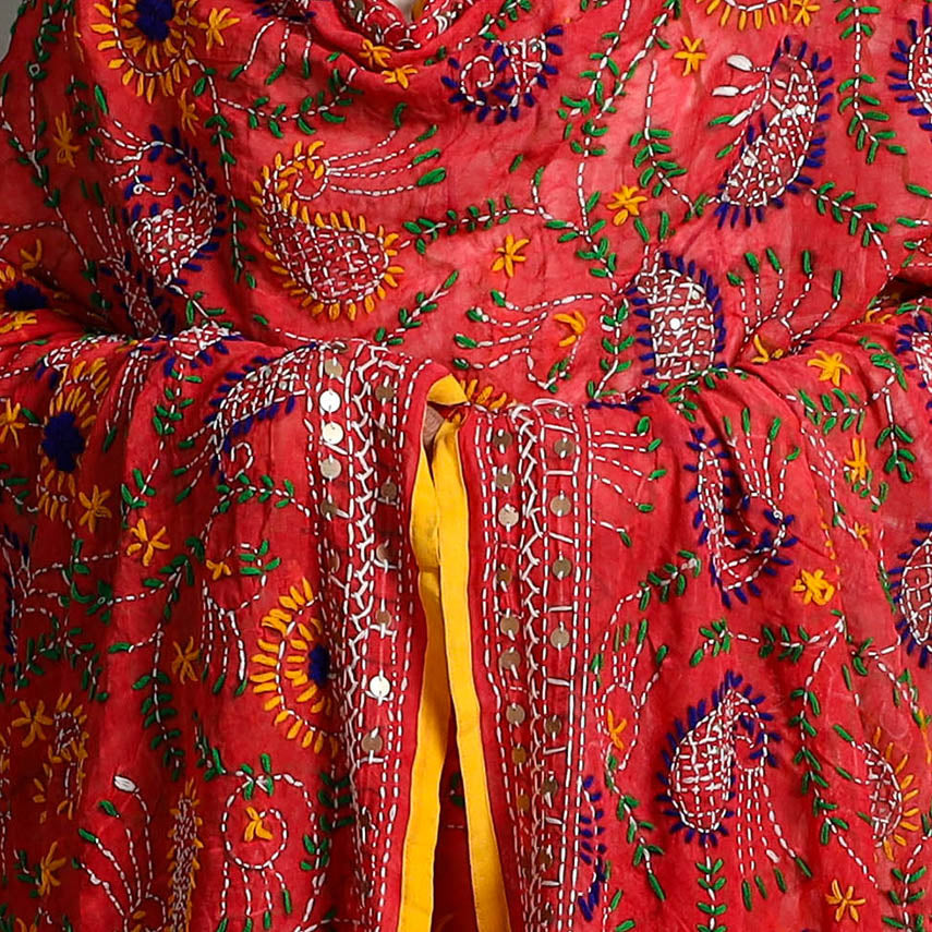 Phulkari Embroidered Dupatta