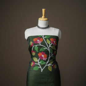 Jamdani Pure Handloom Muslin Unstitched Dress Material: Kurta with Dupatta 11