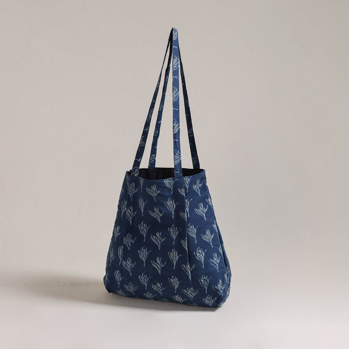 Blue - Eco-Friendly Handmade Cotton Jhola Tote Bag 35