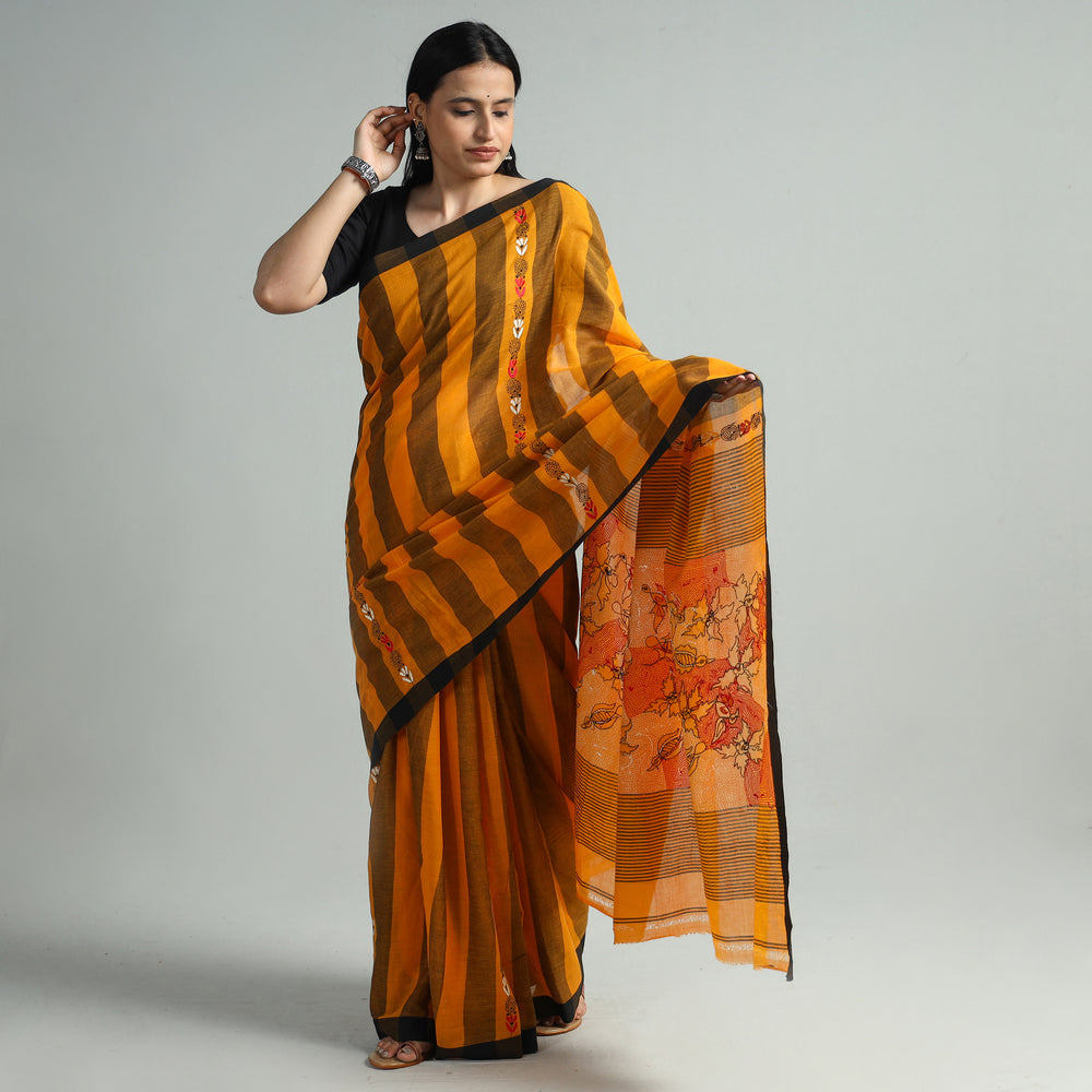 Kantha Embroidery Saree 