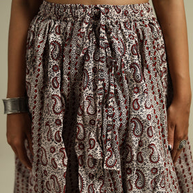 Bagh Hand Block Print 24 Kali Patchwork Cotton Long Skirt 28