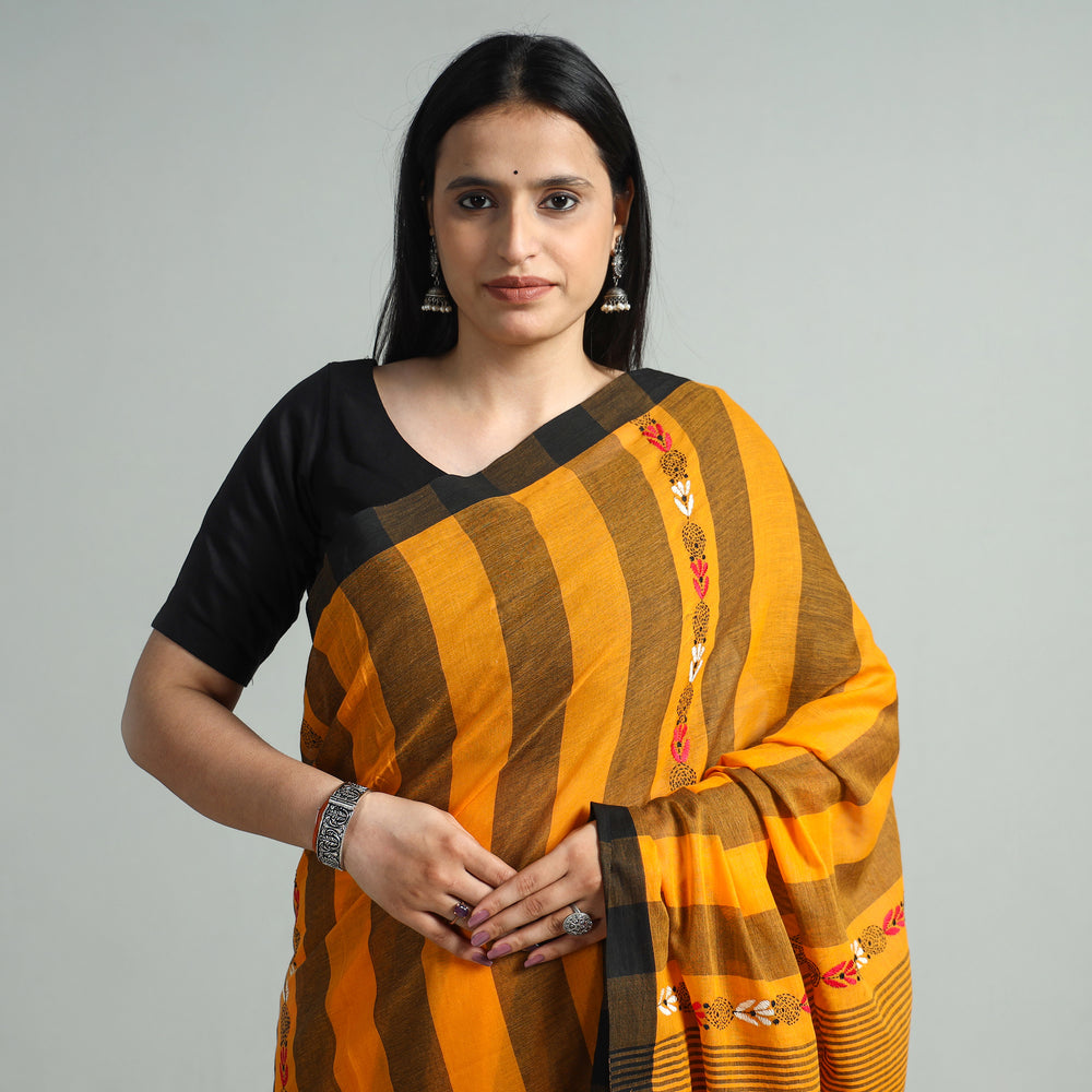 Kantha Embroidery Saree 