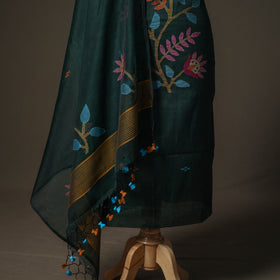 Jamdani Pure Handloom Muslin Unstitched Dress Material: Kurta with Dupatta 12