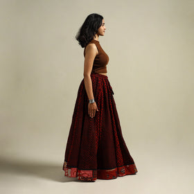 Bagh Hand Block Print 24 Kali Patchwork Cotton Long Skirt 29