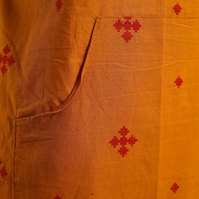 Buy Orange Jacquard Weaving Cotton Apron with Pocket