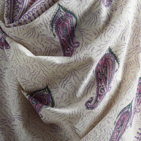 Floral Sanganeri Print Pure Merino Wool Handwoven Shawl 66