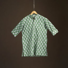 Sanganeri Hand Block Print Cotton Short Men Kurta 11