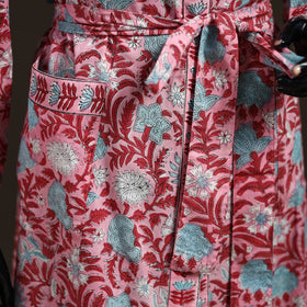 Sanganeri Hand Block Print Cotton Bath Robe 42