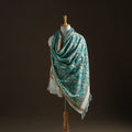 Floral Sanganeri Print Pure Merino Wool Handwoven Shawl 67