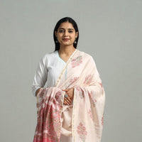 Chanderi Silk Sanganeri Print Dupatta with Zari Border 11