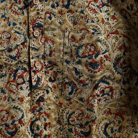 Hand Block Print Natural Dyed Cotton Short Kalamkari Kurta for Men 02