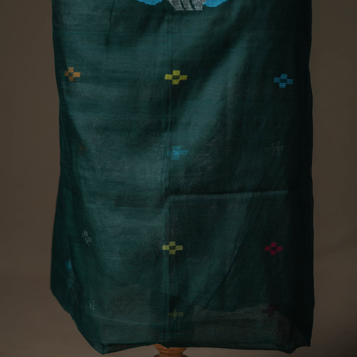 Jamdani Pure Handloom Muslin Unstitched Dress Material: Kurta with Dupatta 13