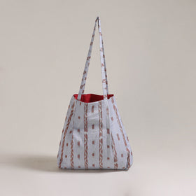 Grey - Eco-Friendly Handmade Cotton Jhola Tote Bag 39