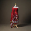 Jamdani Pure Handloom Muslin Unstitched Dress Material: Kurta with Dupatta 14