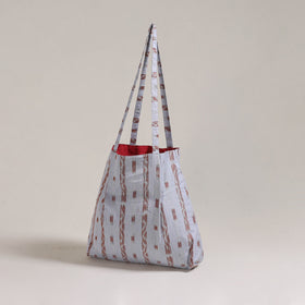 Grey - Eco-Friendly Handmade Cotton Jhola Tote Bag 39