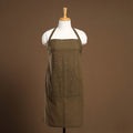  Olive Green Jacquard Weaving Cotton Apron with Pocket