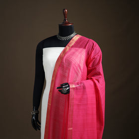 Pure Handloom Cotton Nizam Zari Border Mangalagiri Dupatta 02