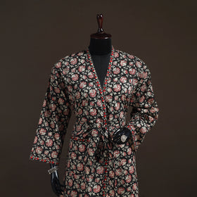 Sanganeri Hand Block Print Cotton Bath Robe 44