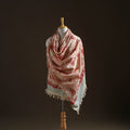 Floral Sanganeri Print Pure Merino Wool Handwoven Shawl 68