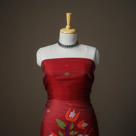 Jamdani Pure Handloom Muslin Unstitched Dress Material: Kurta with Dupatta 14