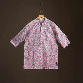 Sanganeri Hand Block Print Cotton Short Men Kurta 14