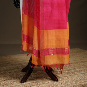 Pure Handloom Cotton Nizam Zari Border Mangalagiri Dupatta 02