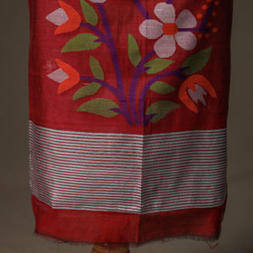 Jamdani Pure Handloom Muslin Unstitched Dress Material: Kurta with Dupatta 14