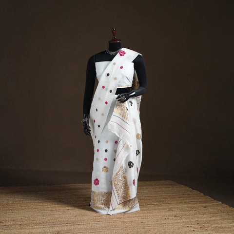 Assam Handloom Silk Cotton Mekhela Chador with Blouse Piece 03