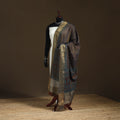 Bagh Hand Block Print Natural Dyed Tissue Zari Chanderi Silk Dupatta 04