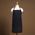 Black Jacquard Weaving Cotton Apron with Pocket