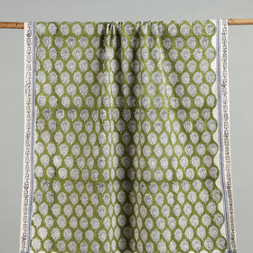 Green - cotton sanganeri towel 05 - handcrafted