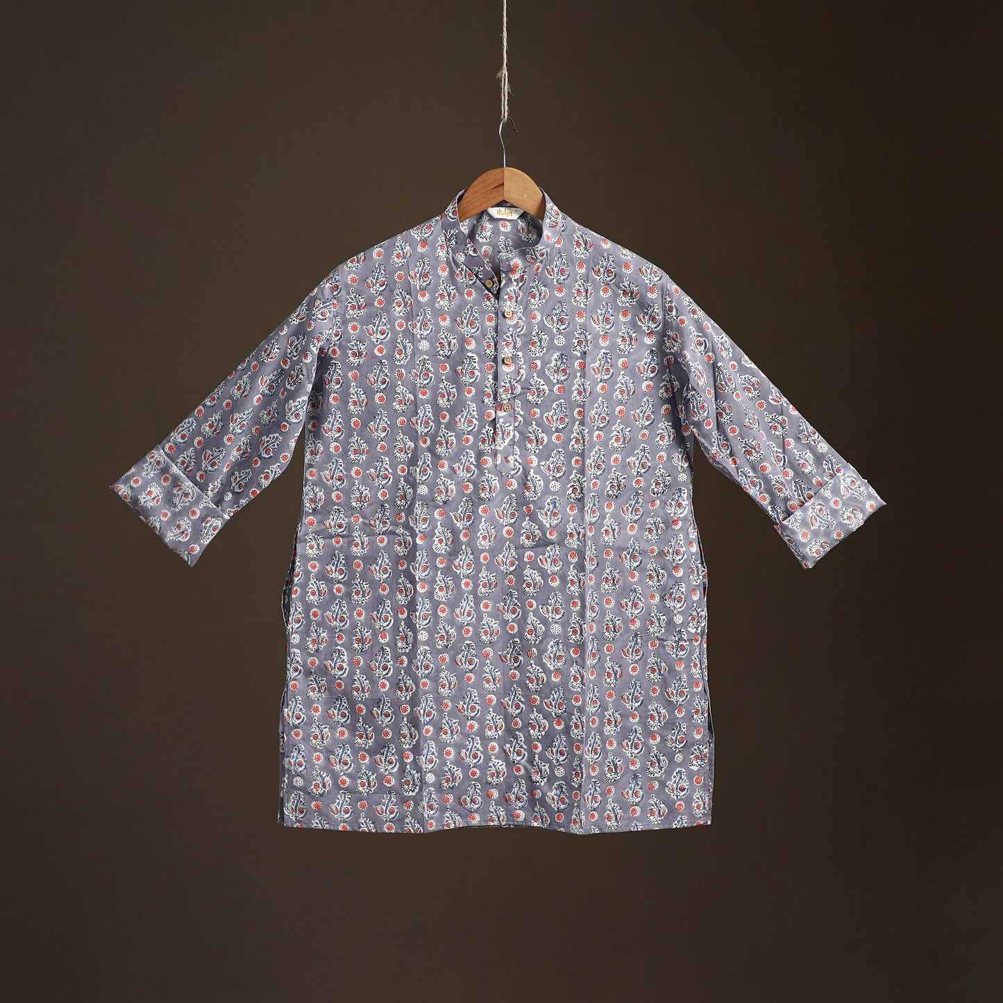 Sanganeri Hand Block Print Cotton Short Men Kurta 13