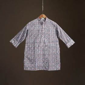 Sanganeri Hand Block Print Cotton Short Men Kurta 13