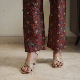 Brown - printed cotton co-ord set 10 - handcrafted