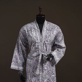 Sanganeri Hand Block Print Cotton Bath Robe 45