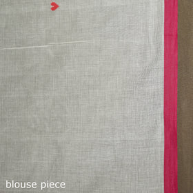 Bengal Handwoven Cotton Heart Buti Begumpuri Saree with Blouse Piece 06